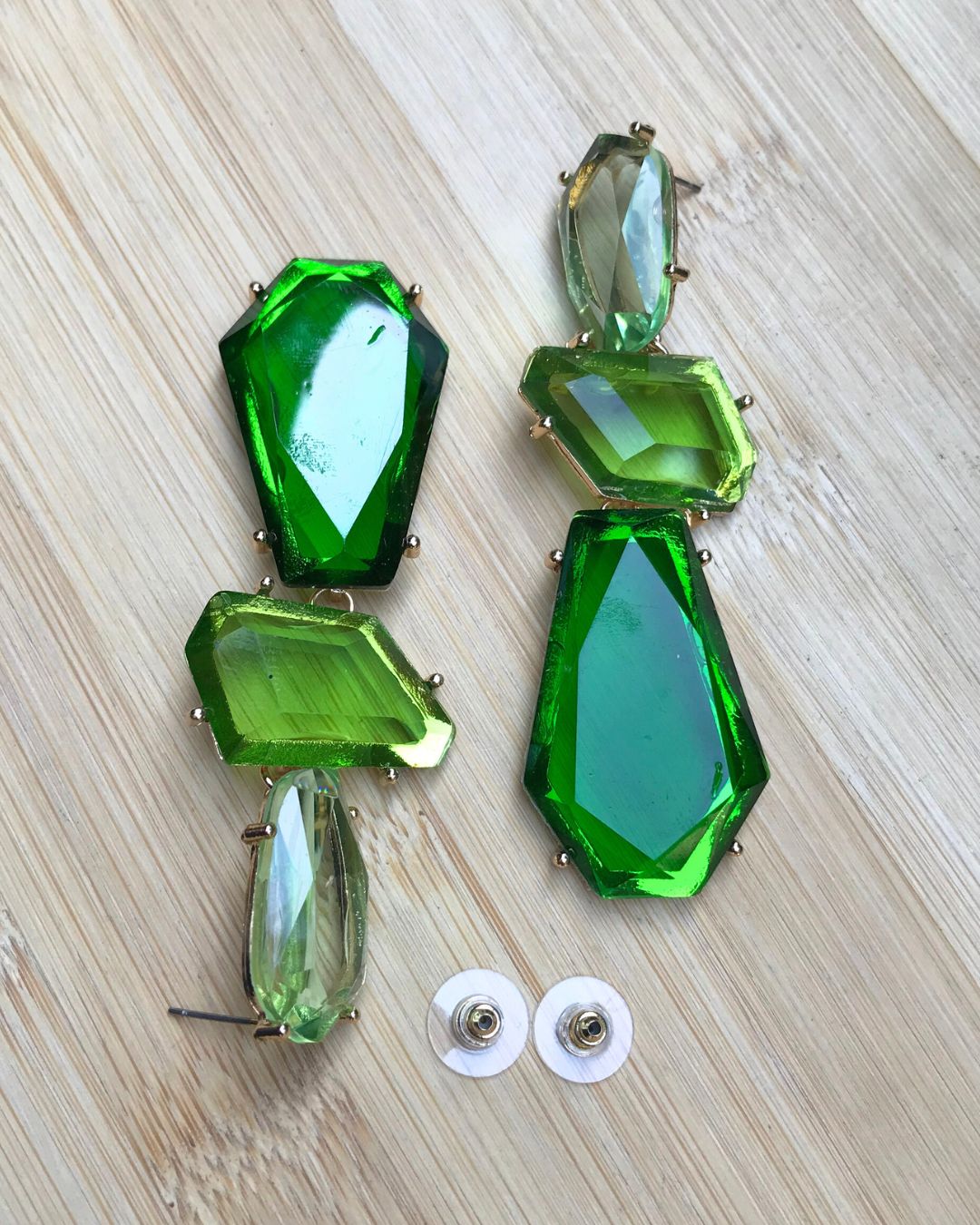 Maya Green Statement Drop Earring