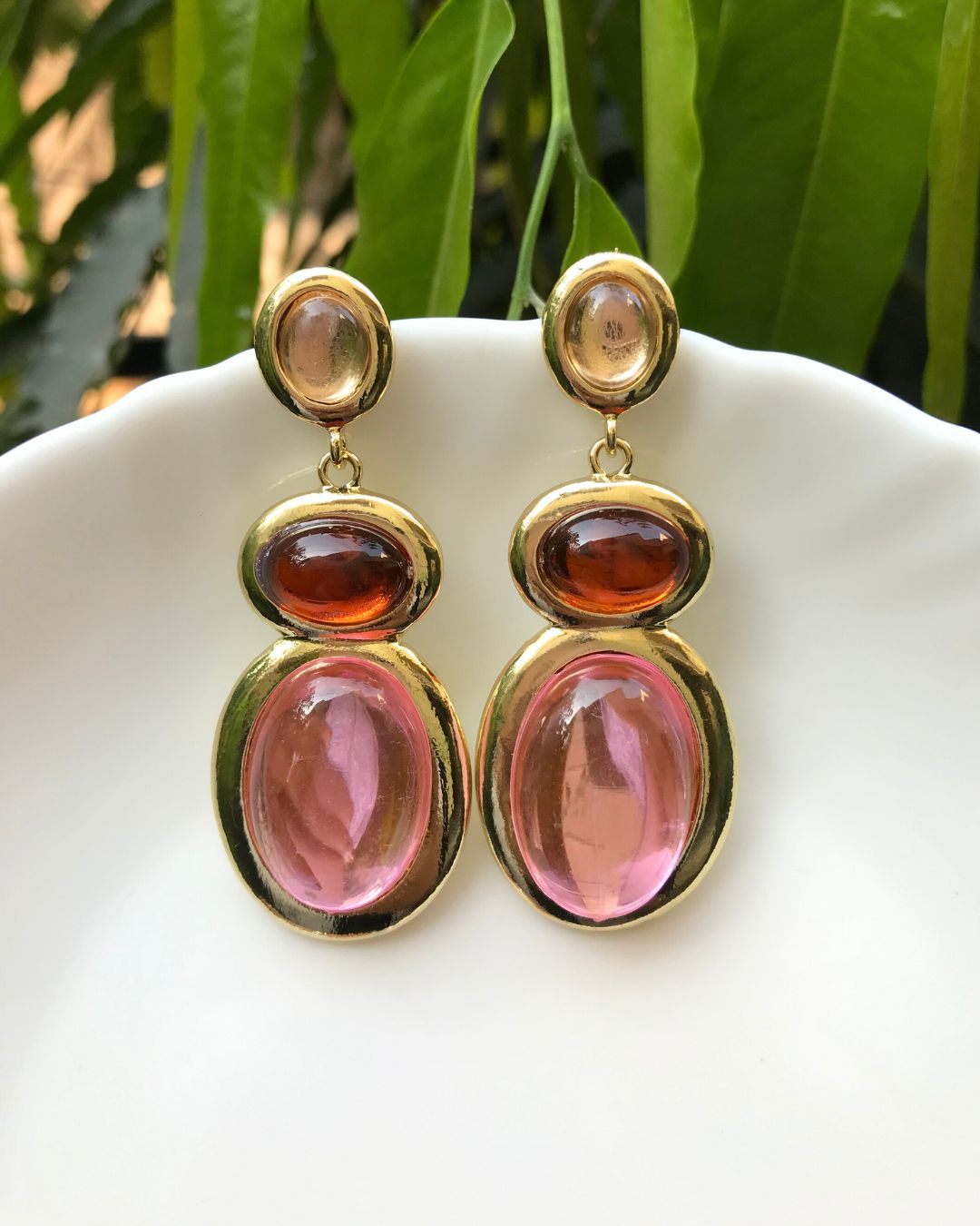 Pastel Gem Dangles Drop Earrings