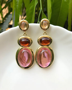Pastel Gem Dangles Drop Earrings