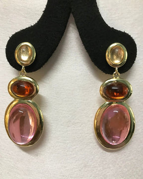 Pastel Gem Dangles Drop Earrings