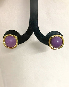 Purple Resin Stud Earrings