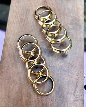Golden Geometric Circle Drop Earrings