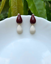 Maroon Mist Teardrop Earrings