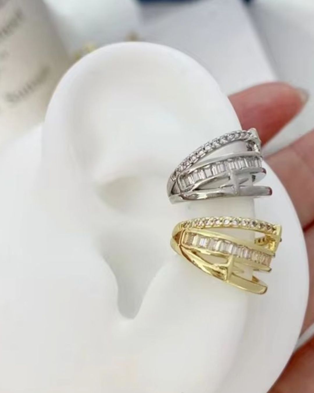 Triple Wrapped Star Golden Unisex Ear Cuff