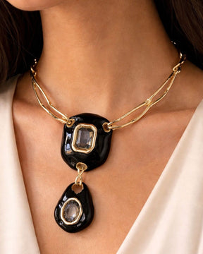 Vintage Retro Black Necklace