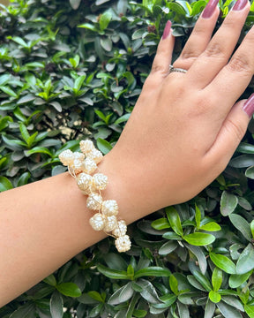 White Rose Pearl Bracelet