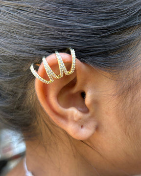 Dazzling Wrapped Line Golden Unisex Ear Cuff