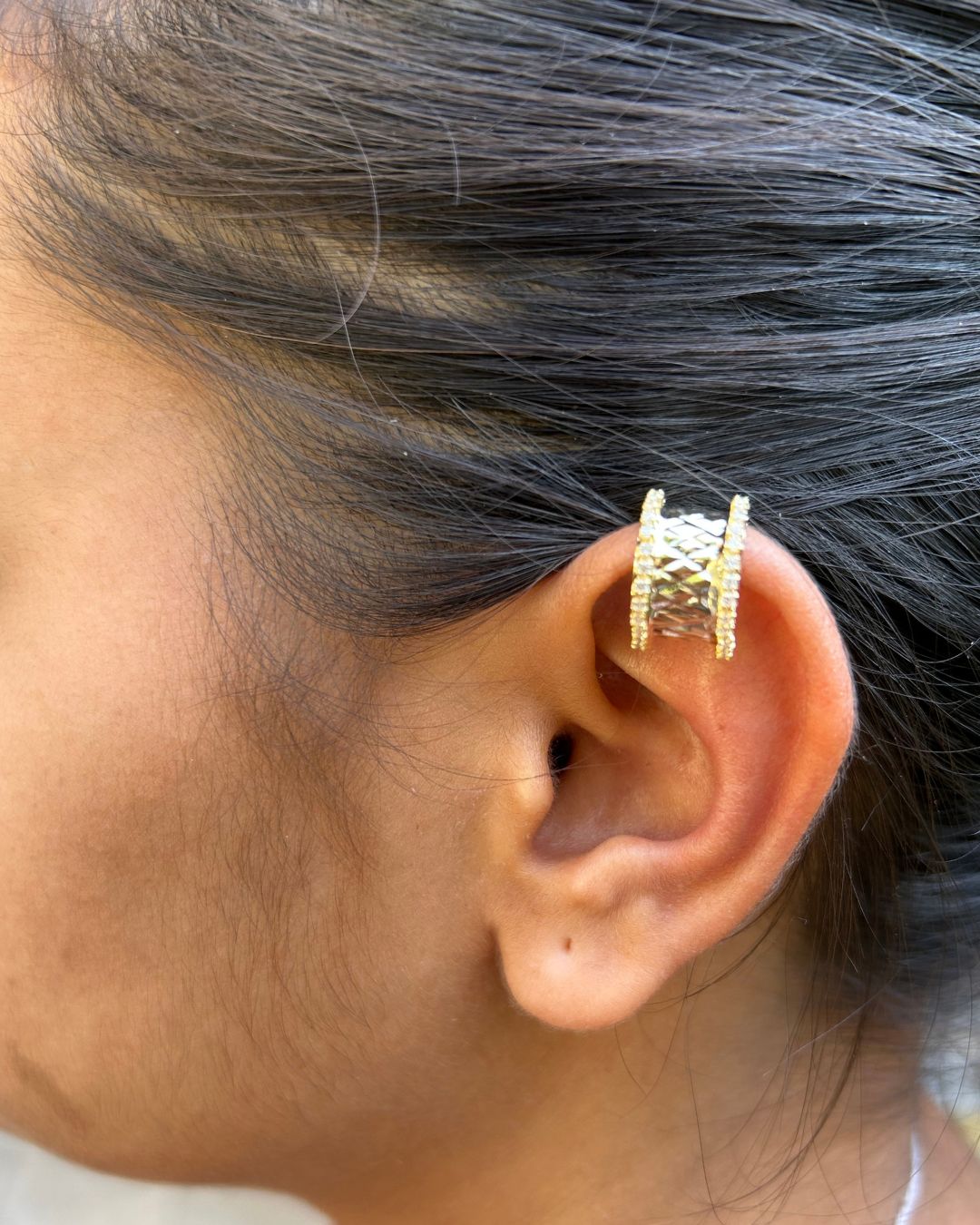 Zig-Zag Golden Unisex Ear Cuff