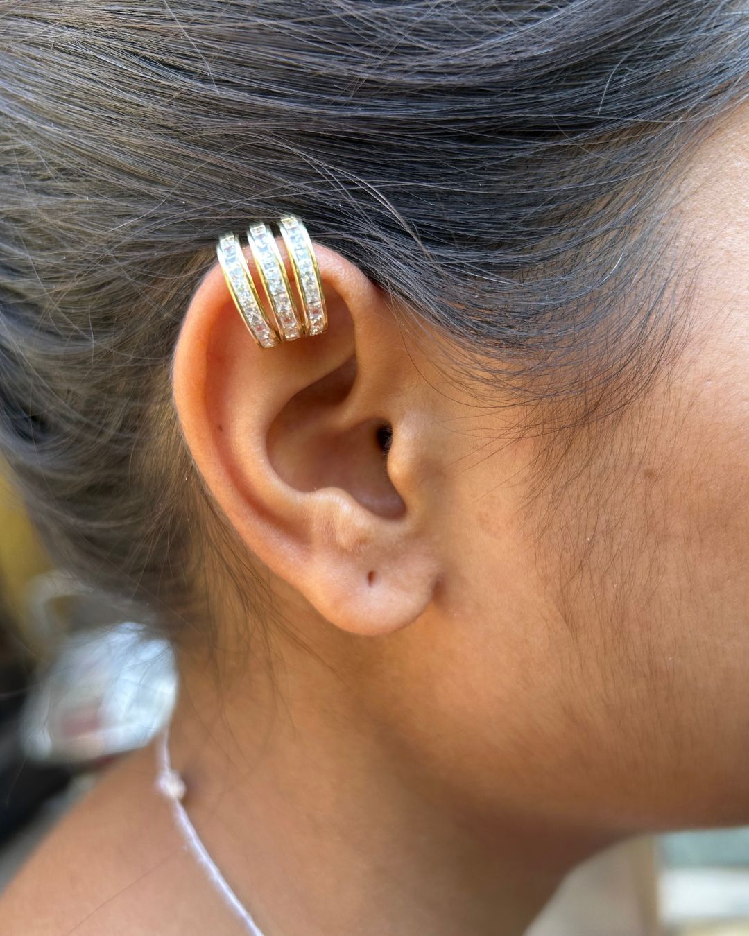 Triple Layer Golden Unisex Ear Cuff