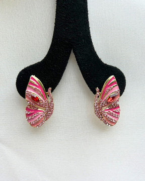Pink Dreamy Butterfly Stud Earrings