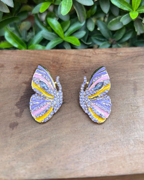 Purple Dreamy Butterfly Stud Earrings