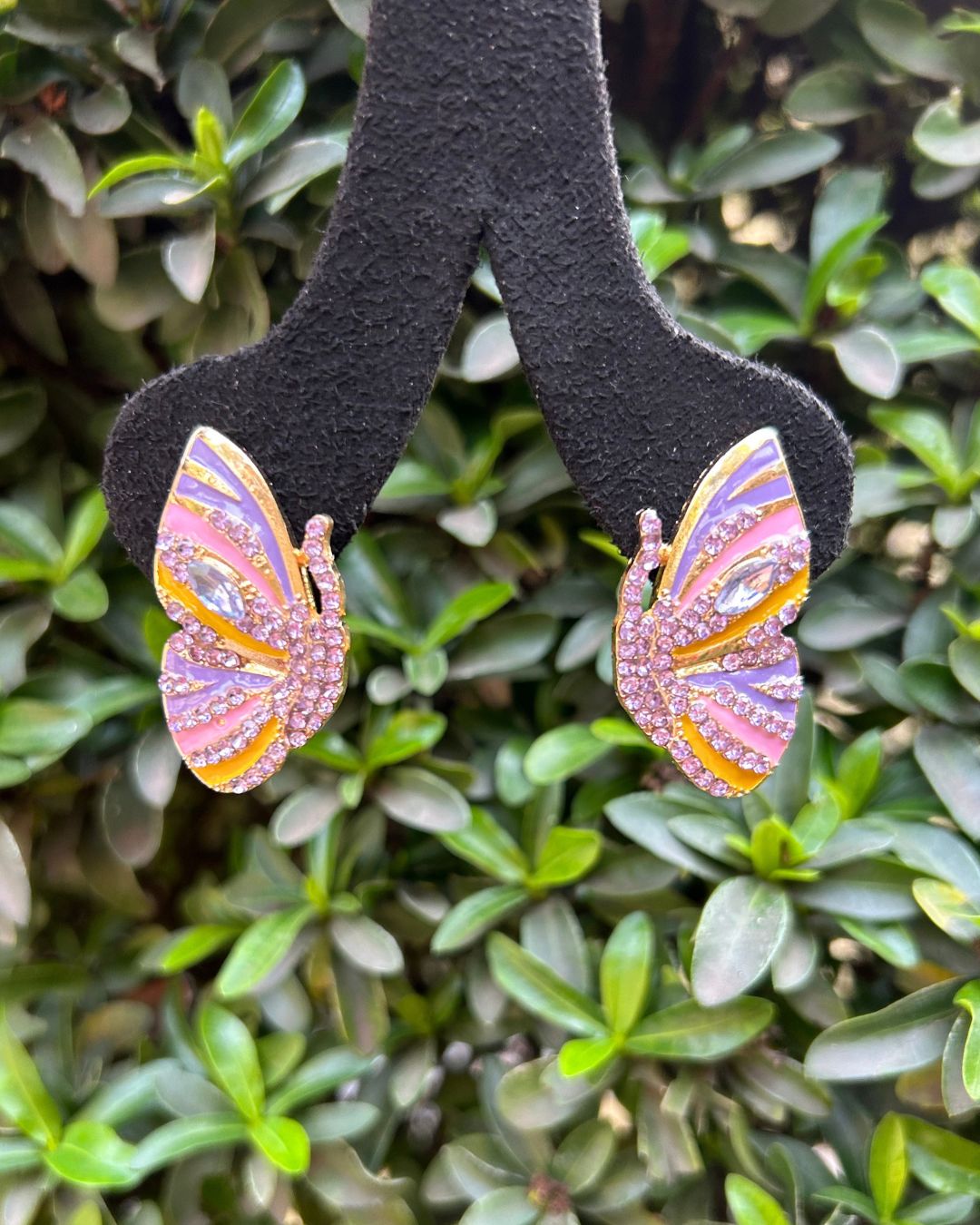 Purple Dreamy Butterfly Stud Earrings