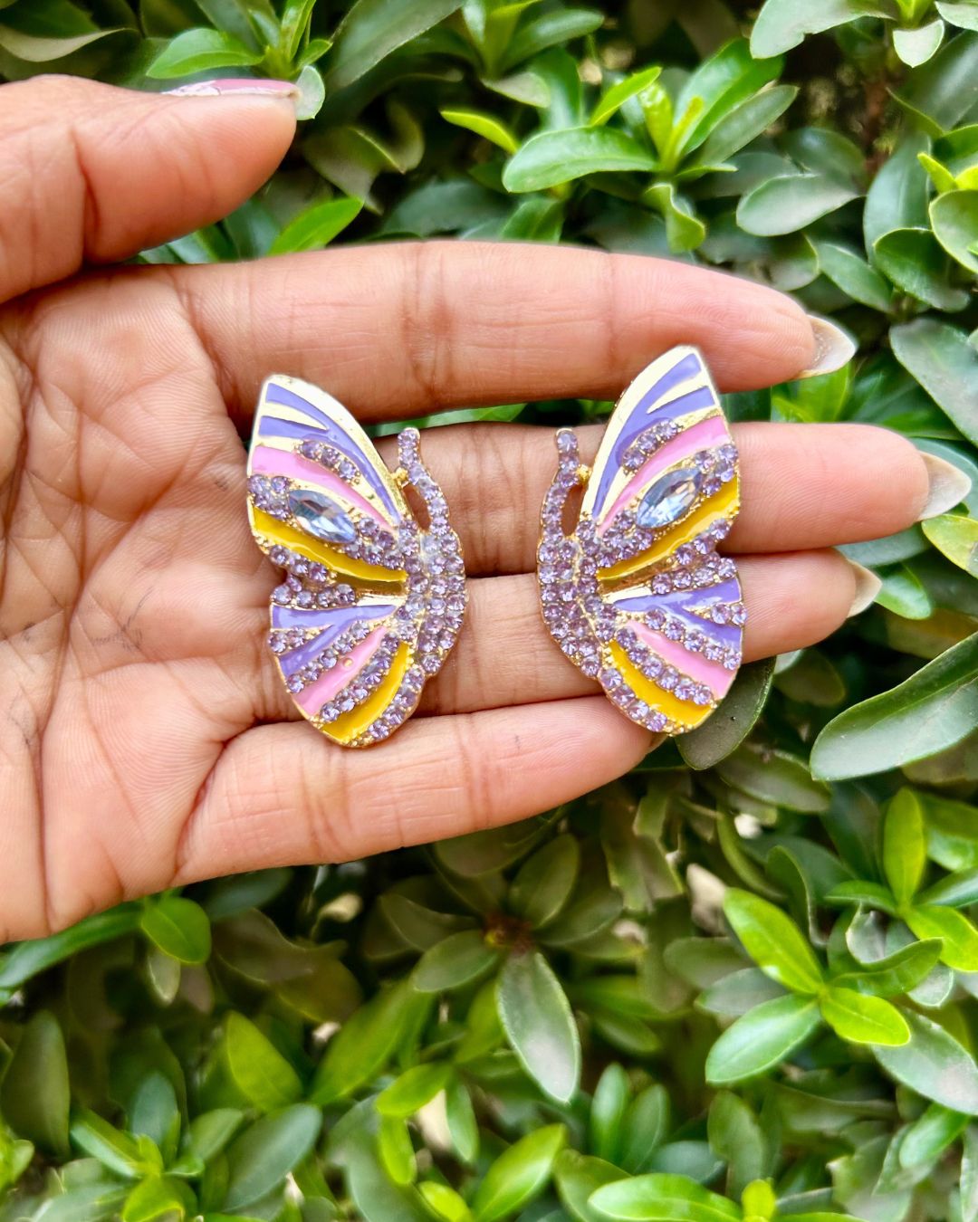 Purple Dreamy Butterfly Stud Earrings