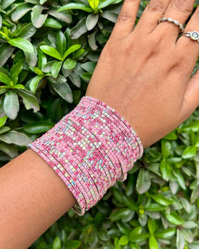 Pickle Ball Girl - Silver Plated Stretchable Bracelet - Pack of 24