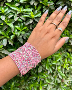 Pickle Ball Girl - Silver Plated Stretchable Bracelet - Pack of 24