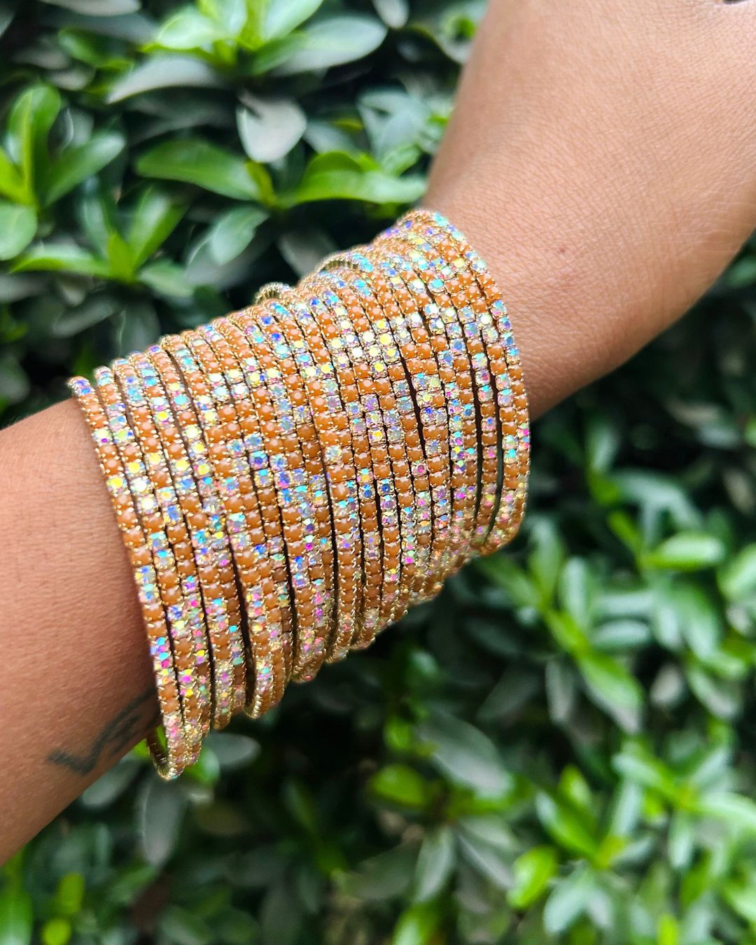 Coffee Rave Mornings - Gold Plated Stretchable Bracelet - Pack of 24