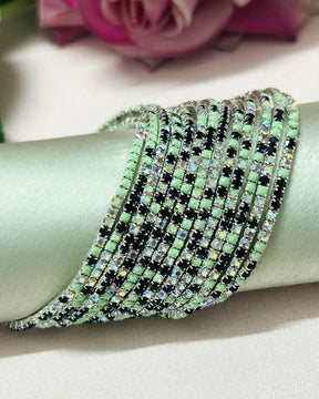 Stretchable Mint Magic Silver Plated Bracelet - Pack of 12