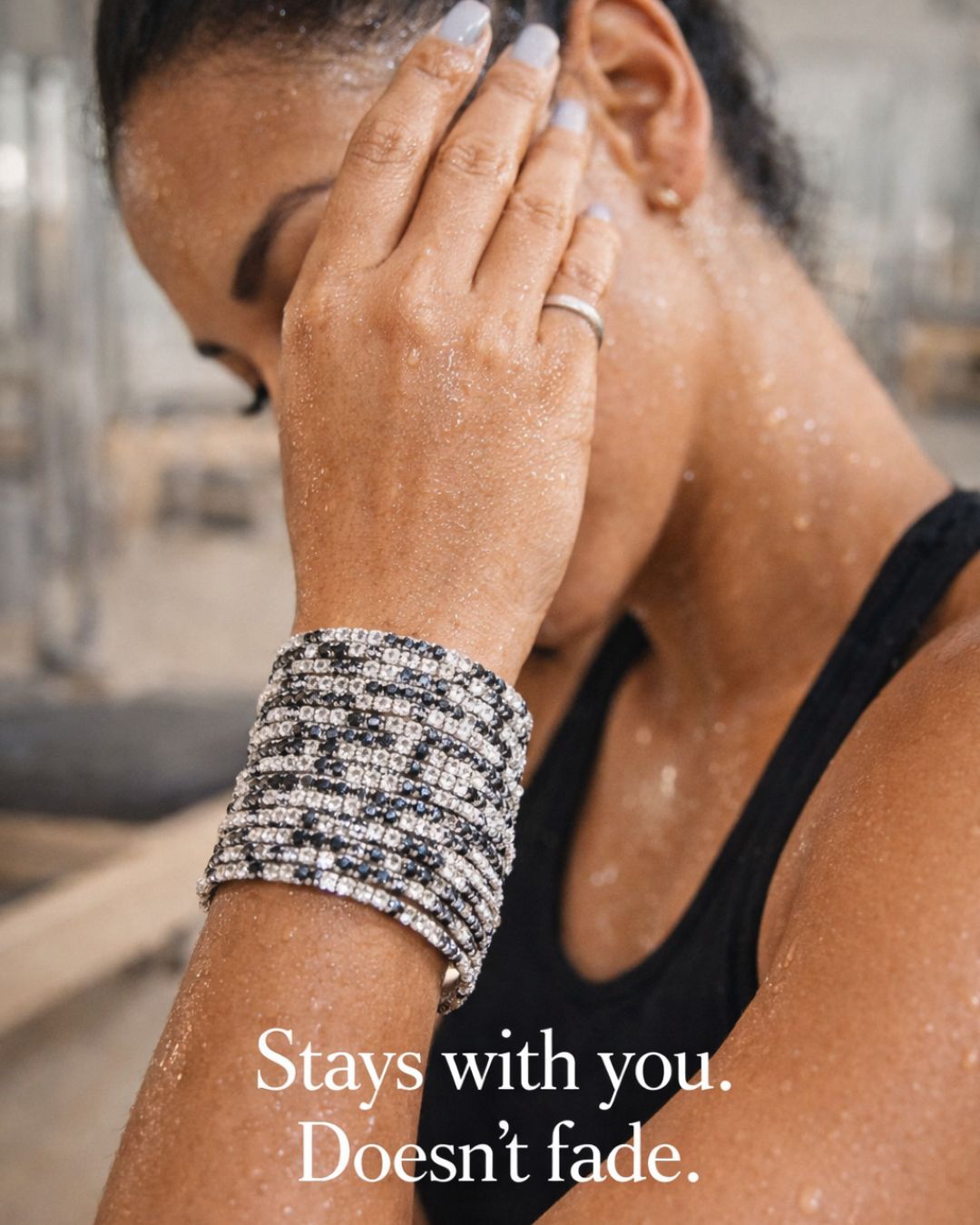Pilates Core Girl - Silver Plated Stretchable Bracelet - Pack of 24