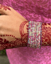 50 Shades of Pink Stretchable Bracelet  Set - Pack of 12