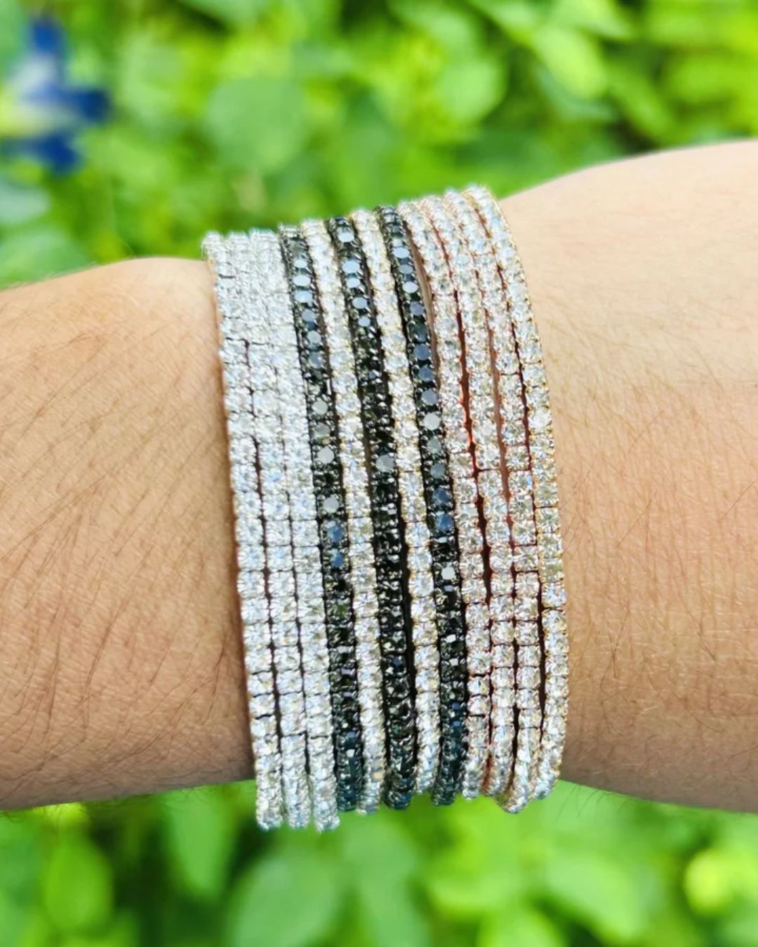 High Metallics Stretchable Bracelet  Set - Pack of 12
