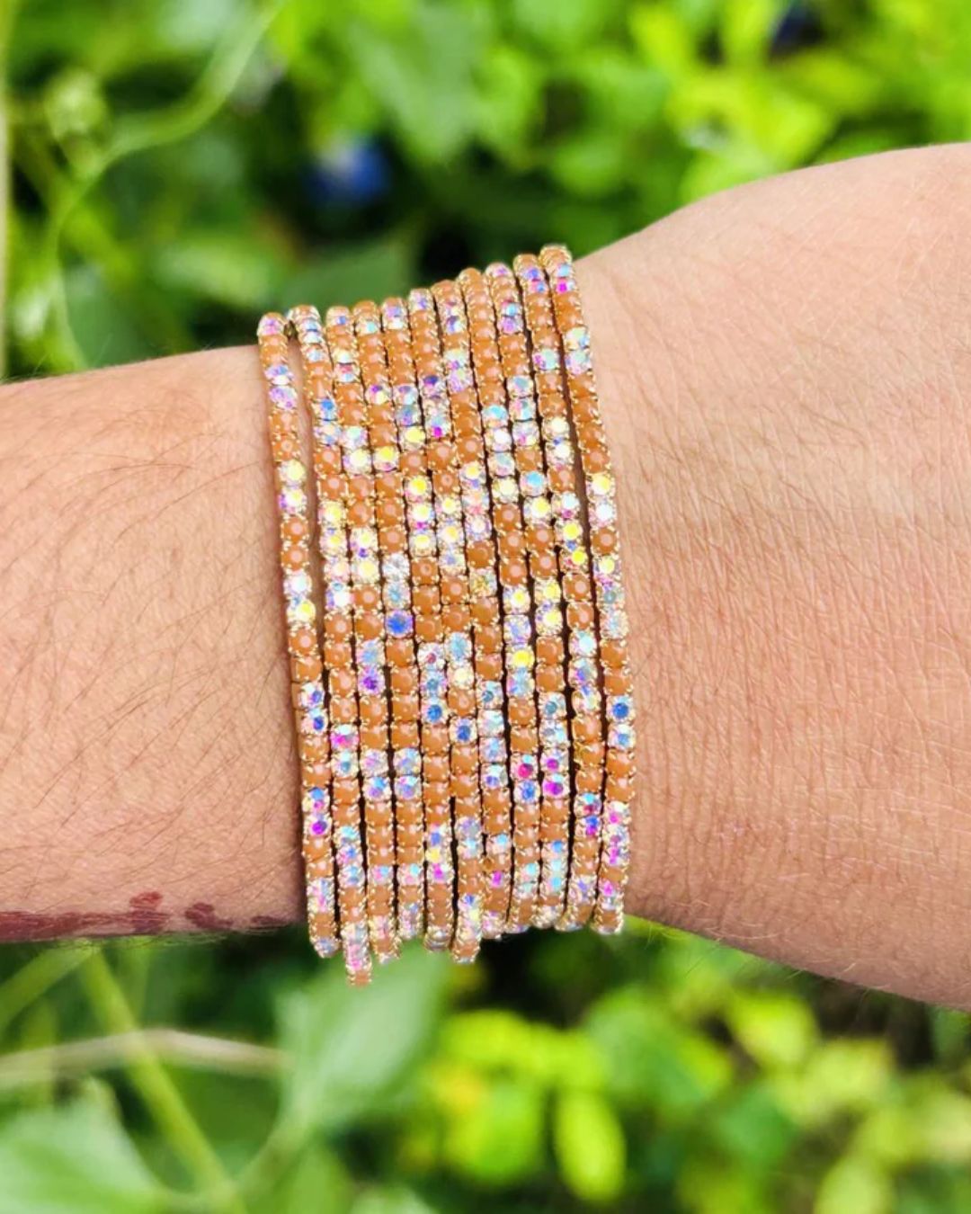 Coffee Rave Mornings - Gold Plated Stretchable Bracelet - Pack of 12