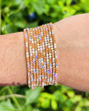 Coffee Rave Mornings - Gold Plated Stretchable Bracelet - Pack of 12