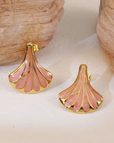 Shell Baby Pink Stud Earrings