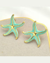 Green Starfish Earring