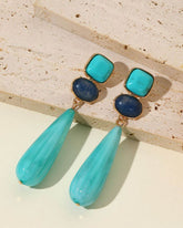 Turquoise Resin Earrings
