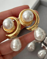 Spiral Pearl Earrings