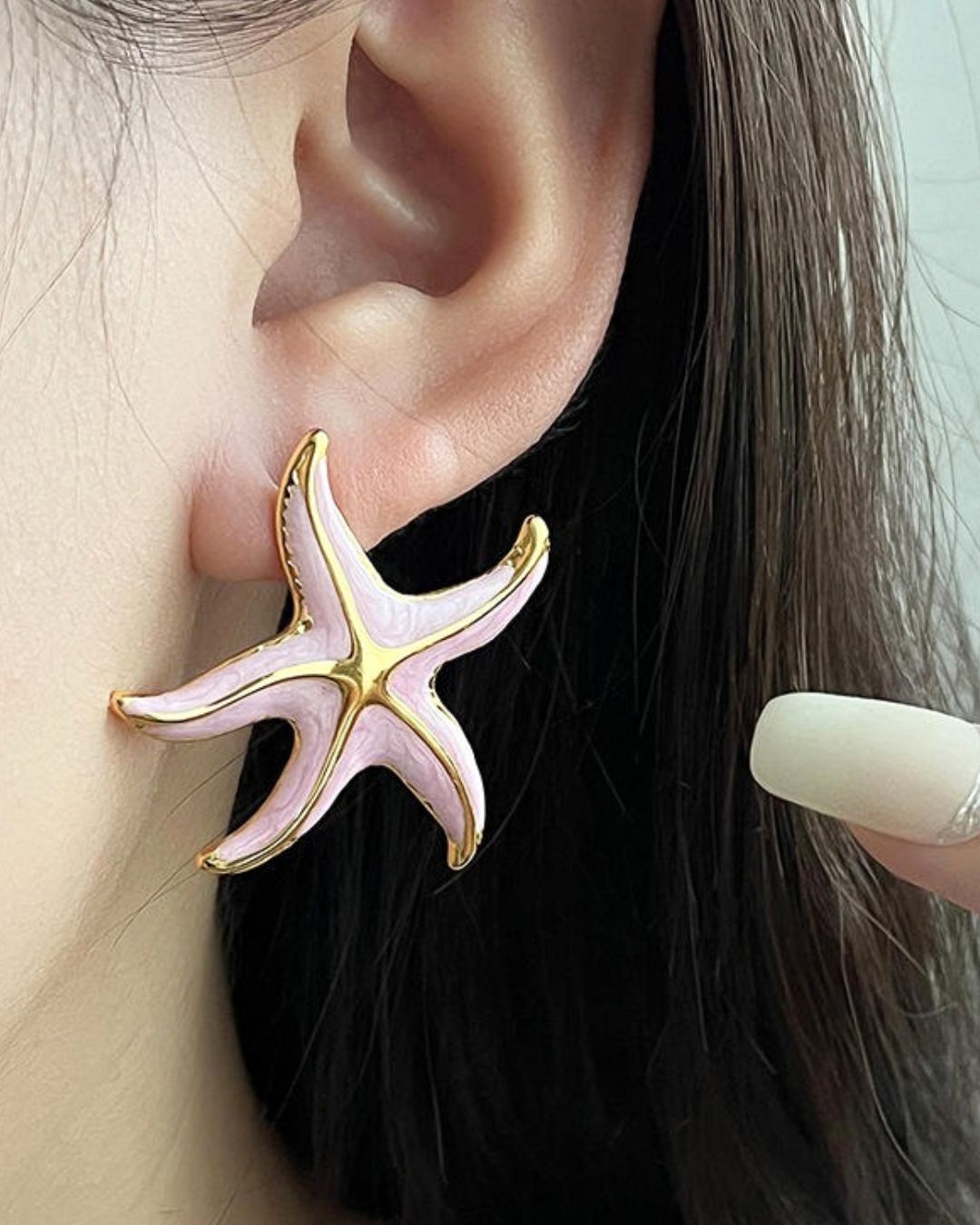 Baby Pink Starfish Earring
