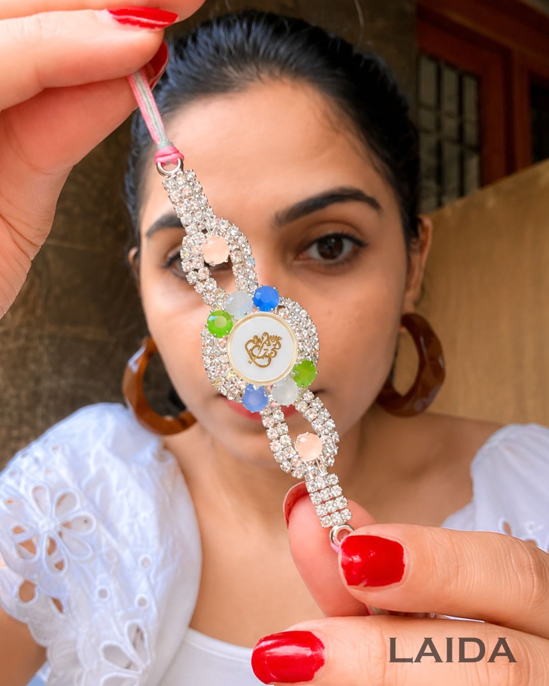 Ganesha Stone Studded - Rakhi