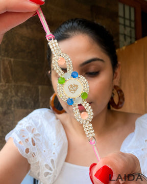 Ganesha Stone Studded - Rakhi