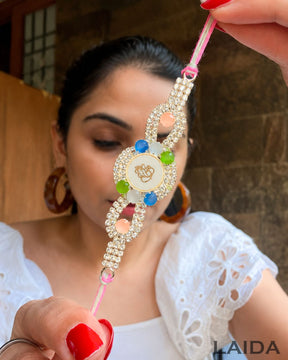 Ganesha Stone Studded - Rakhi