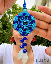 Handcrafted No Nazar Evil Eye Lumba Set - Rakhi