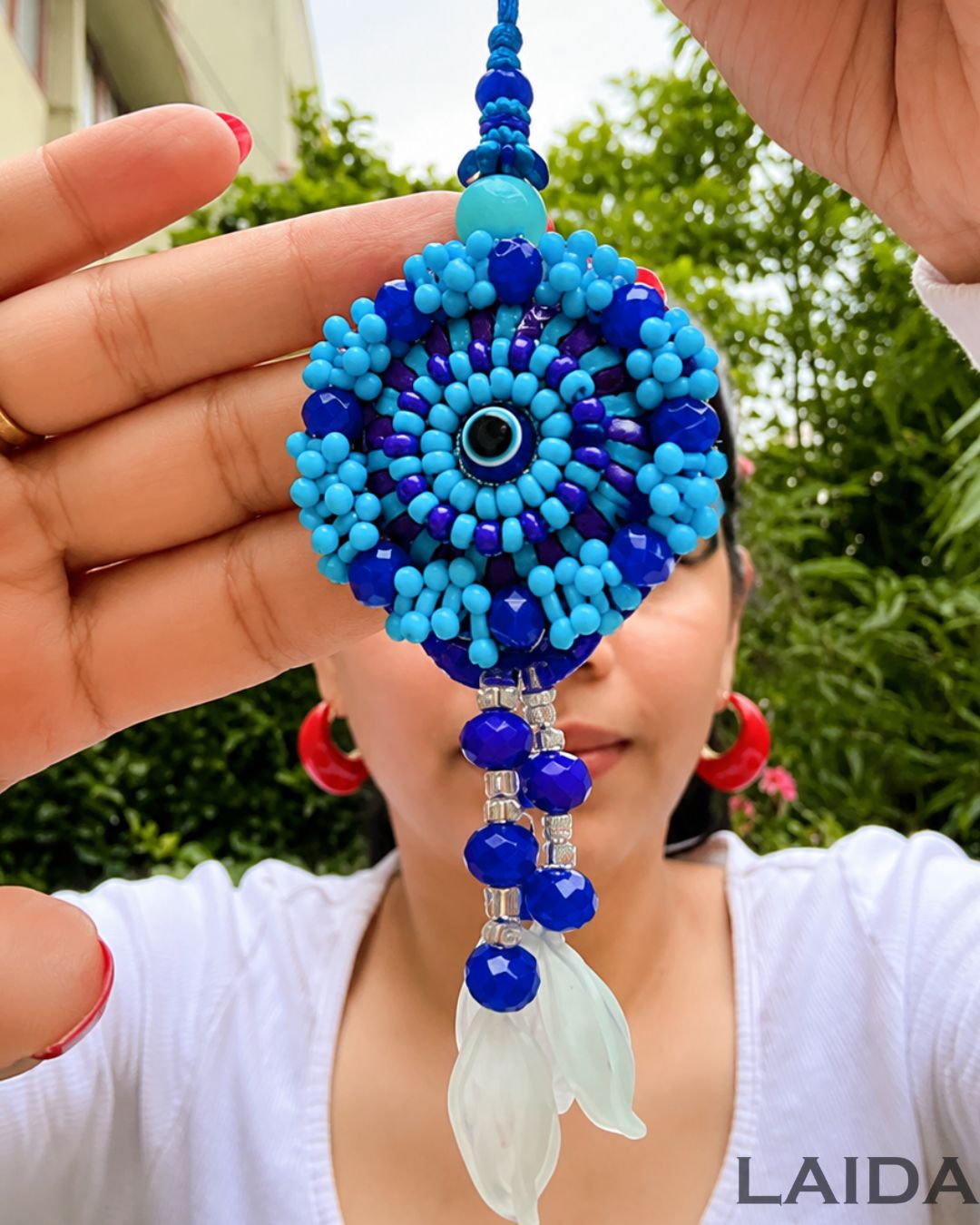 Handcrafted No Nazar Evil Eye Lumba Set - Rakhi