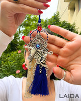 Handcrafted Metal Krishna Basuri Lumba Set - Rakhi