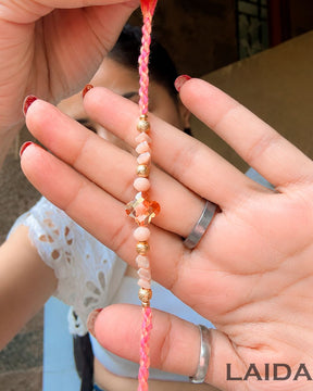Handcrafted Pastel Resin Lumba Set - Rakhi