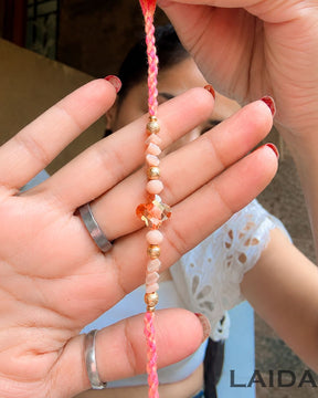 Handcrafted Pastel Resin Lumba Set - Rakhi
