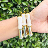 Retro Chic Bracelet Set - Ivory, Baby Pink and Baby Blue