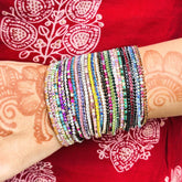 Baraat Special Multicolour Stretchable Bracelet - Pack of 36