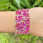 Stretchable Rose Gold Sparkle Gold - Plated Bracelet - Pack of 12