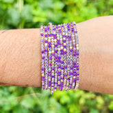 Stretchable Iris Moonlight Gold- Plated Bracelet - Pack of 12