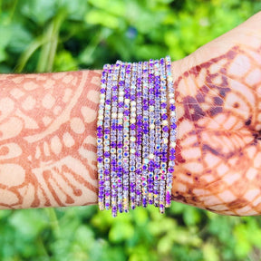 Stretchable Iris Moonlight Gold- Plated Bracelet - Pack of 12