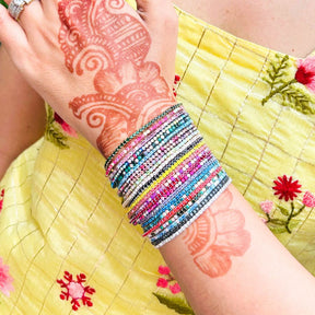 Stretchable Multicolour Bracelet - Pack of 24