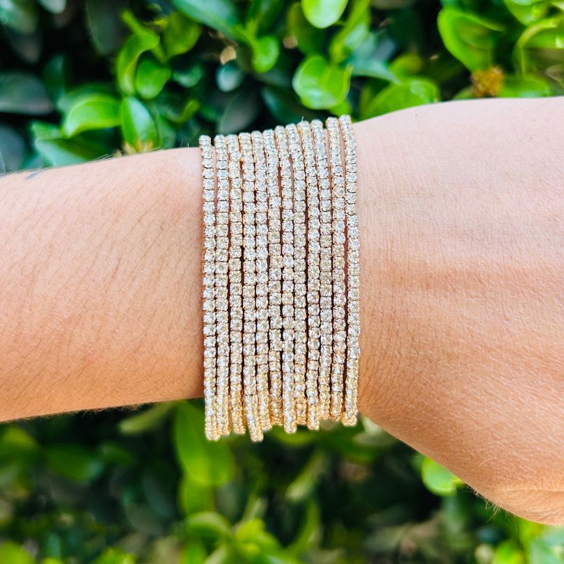 Stretchable Rose Gold Bracelet - Pack of 12
