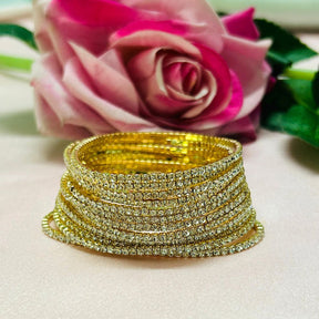 Stretchable Gold -  Plated Bracelet - Pack of 12