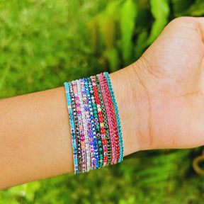 Stretchable Multicolor Bracelet - Pack of 12