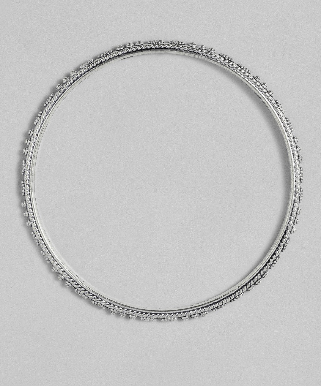 Laida Set of 8 German Silver Silver-Plated Oxidised Bangles