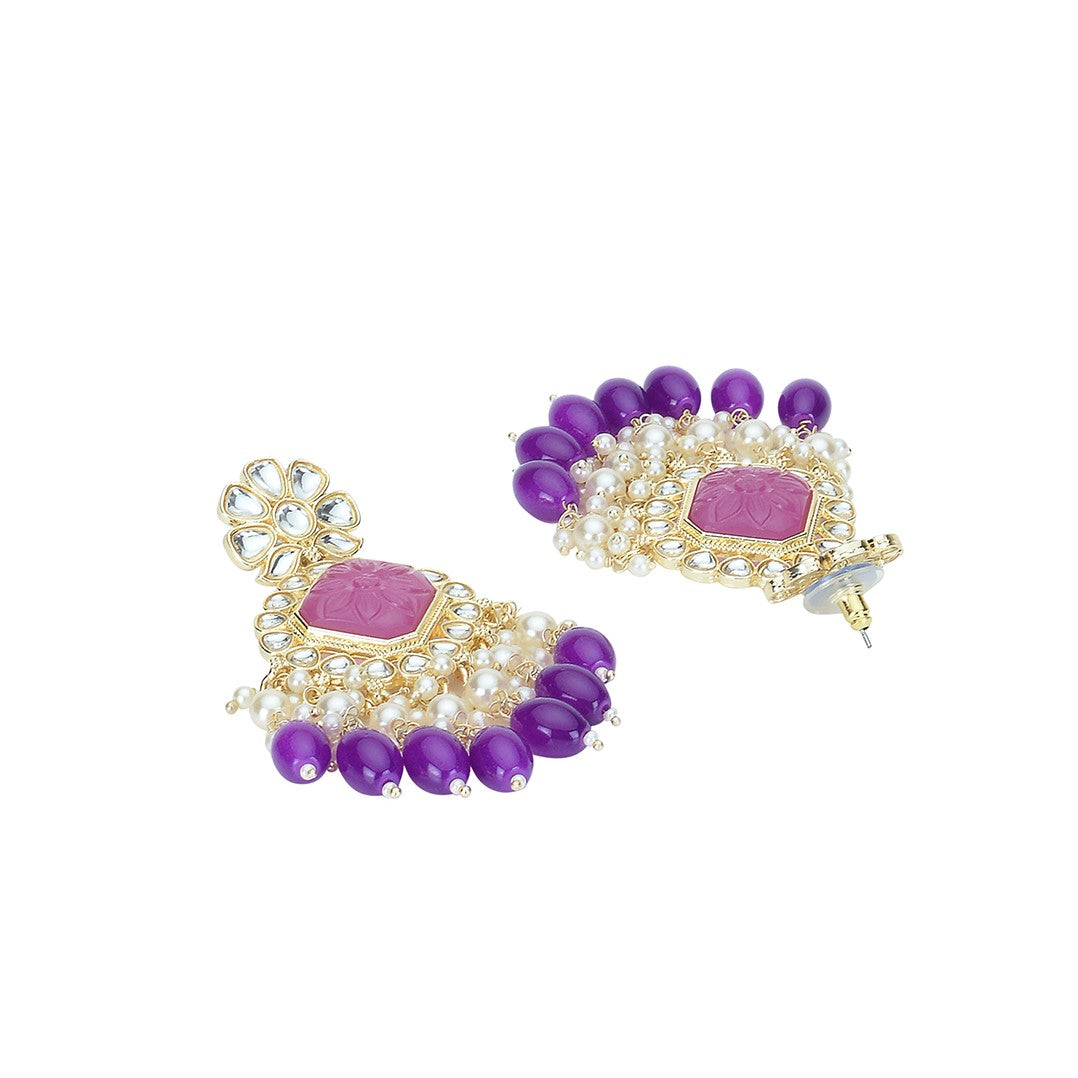 Buy Ruby, Diamond & Tanzanite Drop Earrings For Women Online at Rose